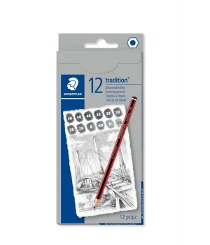 Staedtler Tradition Dereceli Kalem Karakalem Eskiz Çizim Seti 12li