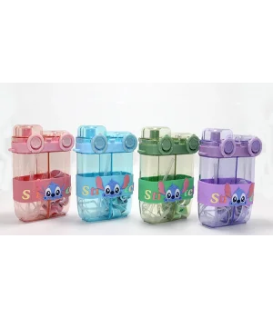 Stitch Çift Bölmeli Pipetli Matara & Suluk Alk5107