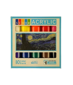 Südor Akrilik Boya Seti 10 Renk x 40 ml. Şişe
