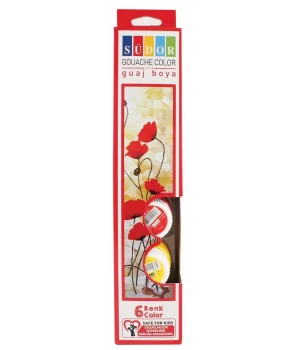 Südor Guaj Boya Seti 6 Renk x 15 ml. Şişe