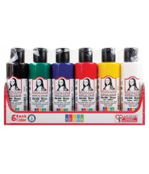 Südor Mona Lisa Akrilik Boya Seti 6 Renk x 70 ml. Şişe