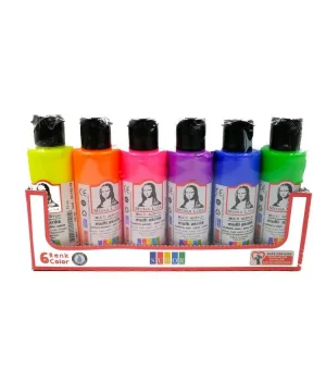 Südor Mona Lisa Multi Akrilik Boya Seti 6 Fosforlu Renk x 70 ml. Şişe