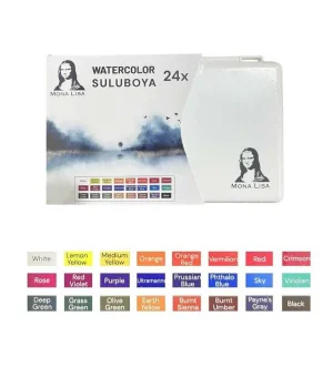 Südor Mona Lisa Profesyonel Tablet Sulu Boya Seti 24 Renk