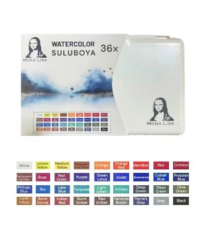 Südor Mona Lisa Profesyonel Tablet Sulu Boya Seti 36 Renk