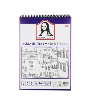 Südor Mona Lisa Telli Eskiz Çizim Defteri (Sketch Book) A4 120 gr. 50 yp.