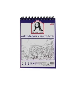 Südor Mona Lisa Telli Eskiz Çizim Defteri (Sketch Book) A5 120 gr. 50 yp.