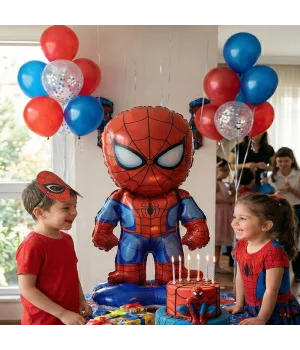 Süper Kahramanlar Şekilli Folyo Balon - Spiderman / Captain America