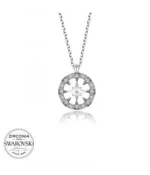 Swarovski Taşlı Gümüş Çember Bayan Kolye