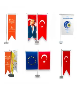 T ve L Tipi Masa Bayrağı - Özel