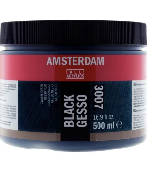 Talens Amsterdam 3007 Black Siyah Gesso 500 ml.