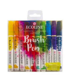 Talens Ecoline Brush Pen Fırça Uçlu Kalem Seti 10 Renk ILLUSTRATION COLOURS