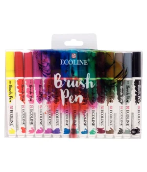 Talens Ecoline Brush Pen Fırça Uçlu Kalem Seti 15 Renk