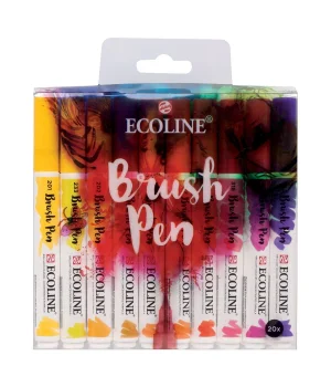 Talens Ecoline Brush Pen Fırça Uçlu Kalem Seti 20 Renk