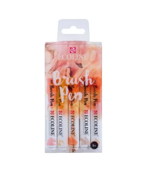 Talens Ecoline Brush Pen Fırça Uçlu Kalem Seti 5 Renk BEIGE PINK COLOURS