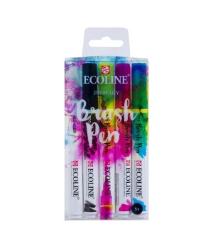 Talens Ecoline Brush Pen Fırça Uçlu Kalem Seti 5 Renk PRIMARY COLOURS