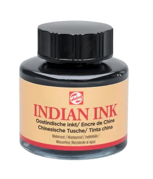 Talens Indian Ink Çini Mürekkebi 30 ml. Siyah (Waterproof)