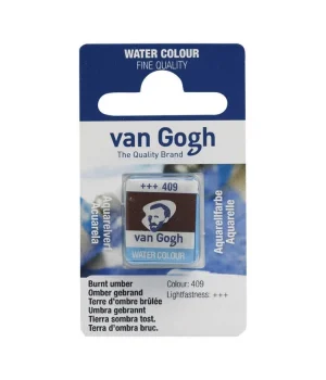 Talens Van Gogh 1/2 Tablet Sulu Boya 409 Burnt Umber