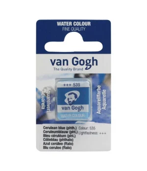Talens Van Gogh 1/2 Tablet Sulu Boya 535 Cerulean Blue (Phthalo)