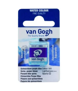 Talens Van Gogh 1/2 Tablet Sulu Boya 593 Quinacridone Purple Blue