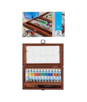 Talens Van Gogh Tüp Sulu Boya Seti 12 Renk x 10 ml. Ahşap Kutu
