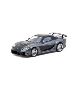 Tarmac Works 1/64 Mazda RX-7 VeilSide Fortune7 Grey Metallic / Black