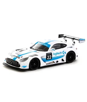 Tarmac Works 1:64 X Logitech Mercedes AMG GT3 Logitech G Race with Plastic Truck Packaging