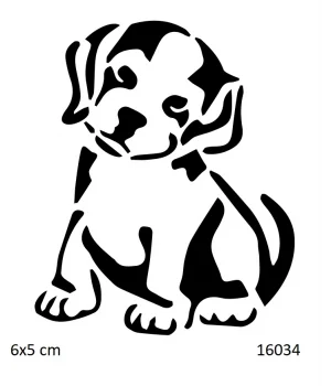 Tatlı Köpek Geçici Dövme Şablonu