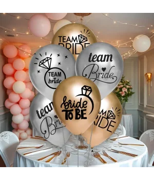 Team Bride Baskılı Metalik Balon 12