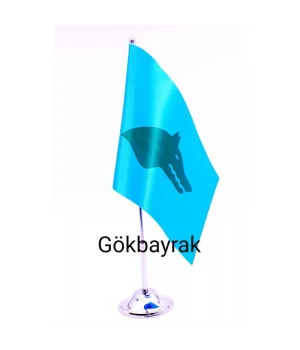 Tekli Göktürk Masa Bayrağı