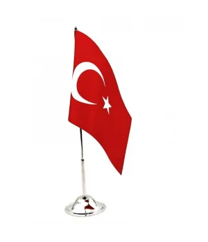 Tekli Krom Türk Masa Bayrağı