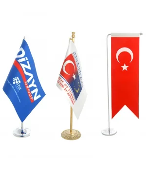 Tekli Ofis Masa Bayrağı-Özel Baskı