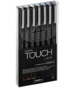 Touch Liner Çizim Kalemi Seti 0.1 mm. 7 RENK