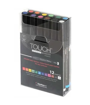 Touch Opaque Marker Su Bazlı Akrilik Boyama Markörü Kalemi Seti 12 Renk Fine Uç (0.8-1.3 mm)