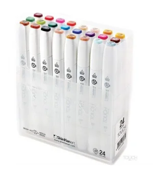 Touch Twin Brush Marker Fırça Uçlu Marker Seti 24 Renk