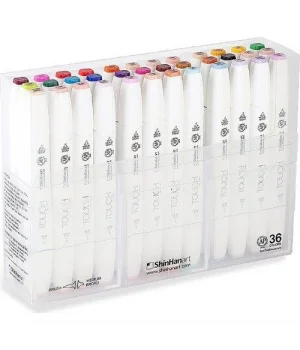 Touch Twin Brush Marker Fırça Uçlu Marker Seti 36 Renk