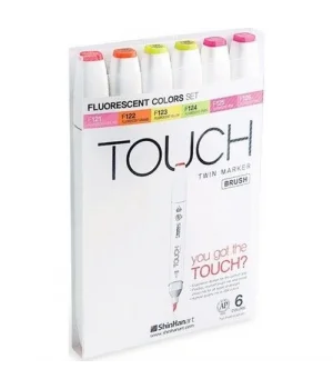 Touch Twin Brush Marker Fırça Uçlu Marker Seti 6 Renk FLORASAN RENKLER