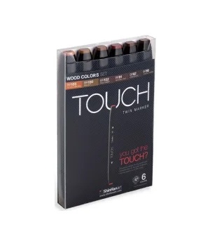 Touch Twin Marker Seti 6 Renk AHŞAP RENKLERİ