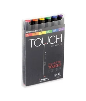 Touch Twin Marker Seti 6 Renk ANA RENKLER