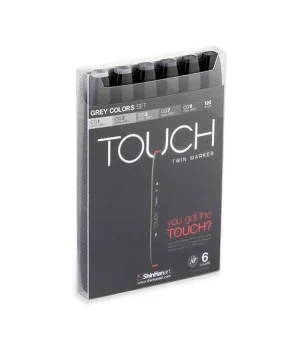 Touch Twin Marker Seti 6 Renk GRİ TONLARI