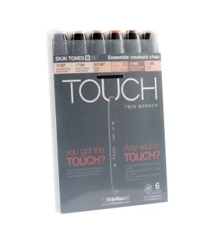 Touch Twin Marker Seti 6 Renk TEN RENKLERİ B