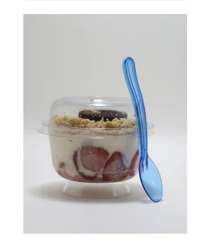 Plastik Tatlı Kaşığı Mavi 50 Adet