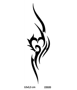 Tribal Kalp Geçici Dövme Şablonu