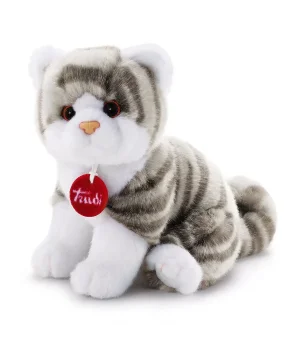 Trudi Brad Peluş Beyaz Gri Kedi 20 cm