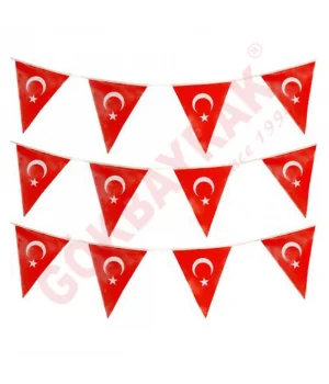Türk Bayrağı- Üçgen Flama 23x28 cm