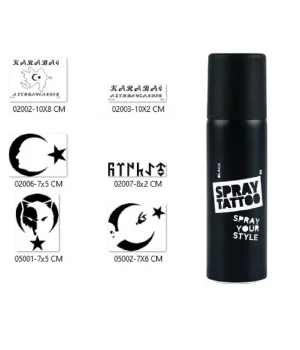 Türk Modelleri Sprey Dövme Seti Spray Tatto