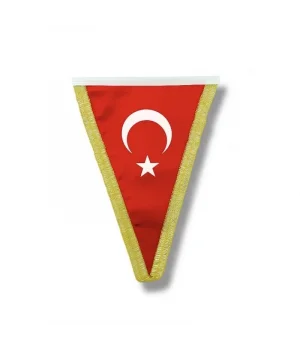 Üçgen Türk Bayrağı 20x30 (Simli)
