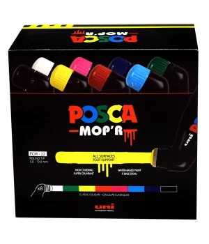 Uni Posca Mopr PCM-22 Boyama Markörü Seti 3-19 mm. 8 Renk
