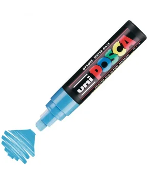 Uni Posca PC-17K Boyama Markörü 15 mm. Kesik Uç AÇIK MAVİ