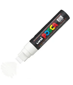 Uni Posca PC-17K Boyama Markörü 15 mm. Kesik Uç BEYAZ