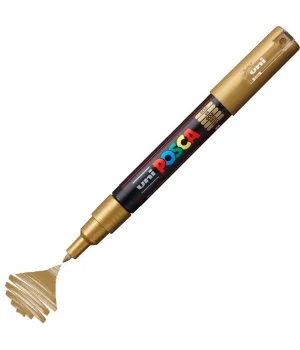 Uni Posca PC-1M Boyama Markörü 0.7 mm. METALİK ALTIN